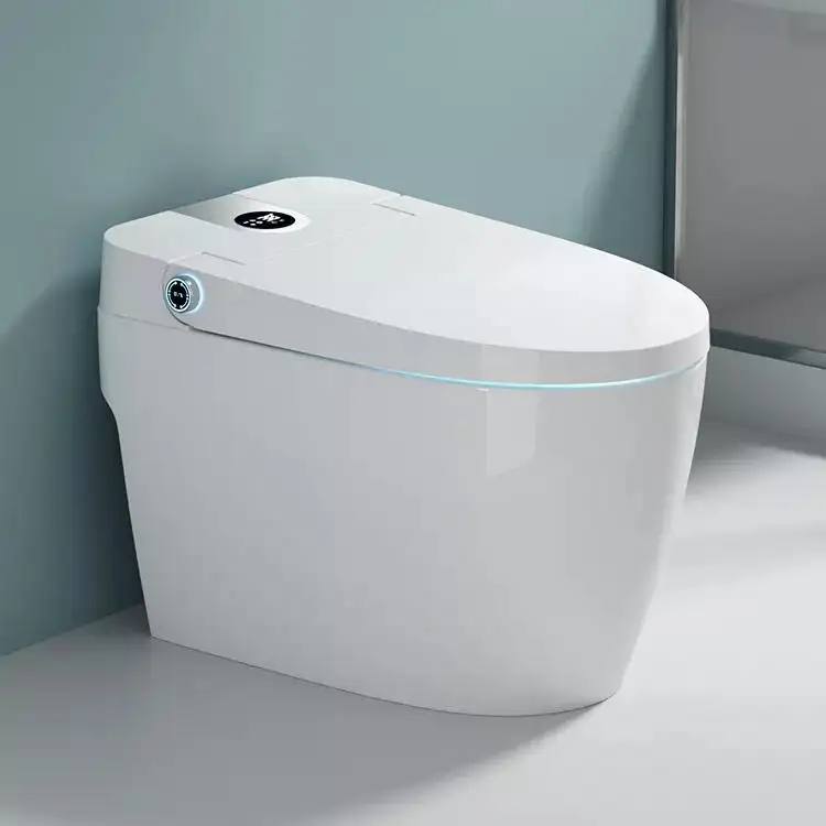 2024 japon elektrikli çok fonksiyonlu seramik uzatılmış kase akıllı tuvalet banyo için batık tankı ile yeni tasarım
