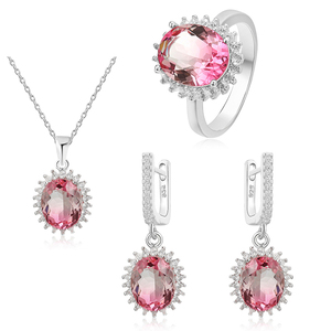 Bộ Trang Sức Đá Cầu Vồng Bạc Sterling 925 Hàng Mới Về - Product Image 6