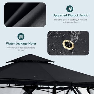 ABCCANOPY Tonnelle de jardin Genova 4 saisons avec toit rigide et moustiquaire, Gazebo 3x3 m avec bâche et tentes - Product Image 5