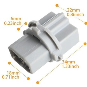 ปลั๊กไฟท้ายรถดราก้อนลีป 33515-S50-003 ปลั๊กสายไฟพลาสติกสีเทา 3 พินสำหรับฮอนด้า อคูร่า T20 - Product Image 3