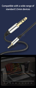 Cable de Audio de buen ruido de 6,35mm a 3,5mm, amplificador de potencia, extensión auxiliar, Cable de 6,35mm a 3,5mm, Cable de <span class=keywords><strong>guitarra</strong></span> eléctrica de 6,35mm - Product Image 3