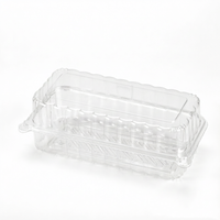 Conteneur alimentaire professionnel en plastique PET transparent de qualité alimentaire avec couvercle à charnière pour sushis, nouilles, jus et préparation de repas