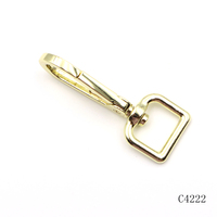 Mousqueton pivotant en alliage de zinc de 16 mm, fermoir de sangle métallique, clip mousqueton pour accessoires de quincaillerie de sacs à main