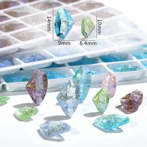 แก้วรูปขวาน3D พลอยเทียมรูปมูนไลท์ชุดทำเครื่องประดับพลอยเทียมทรงขวานทำคริสตัลพลอยเทียมทรงหลวม - Product Image 2