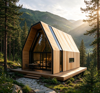 Maison de type A, Cabane en A, Cabane en rondins, Mini-maison, Suite préfabriquée, Suite modulaire pour station de ski, Maison, Habitation, Maisons