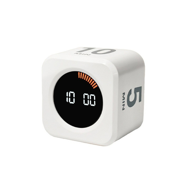 Hexagon Visual Flip Timer for Kids Digital Study Pomodoro Cooking Timers Silent Timing Magnetic Smart Productivity Kitchen Time