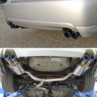 Système d'échappement Catback avec embouts quadruples brûlés, compatible avec Subaru Impreza WRX STI S/S 2008-2014