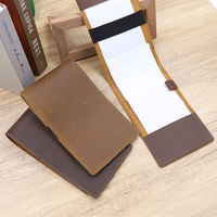 Dompet Buku Skor Golf Kulit Asli Portabel dengan Kantung Pena, Tempat Buku Yardage untuk Luar Ruangan