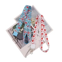 Sangle de cou en nylon personnalisée avec impression par sublimation Cordon d'anime mignon avec clip en métal Genre Polyester