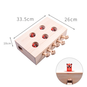 Gran oferta OEM ODM alta calidad interactivo nuevo gato juguete rompecabezas de madera inteligente <span class=keywords><strong>Catnip</strong></span> Catching hámster gato juguete - Product Image 5