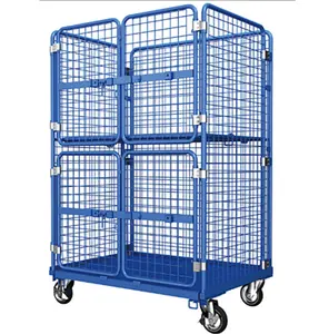 Magazzino 500kgs contenitore pieghevole rotolo di alta qualità roll cage trolley