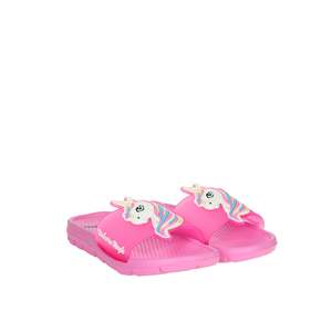 Ciabatte da Bambina Unicorno Magic con Stampa Animalier Fucsia - Product Image 5