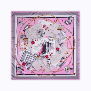 Đồ trang sức sang trọng vuông in Khăn lụa Bandana Trung Quốc vải lụa - Product Image 4