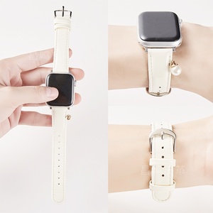 Correa de Cuero Genuino de Lujo para Mujer Upro con Decoración de Perlas para Apple Watch, Correa de Moda para iWatch de 38/40/41/44/45/49 mm - Product Image 4