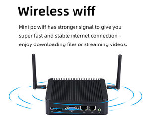 Qotom Máy tính để bàn <span class=keywords><strong>PC</strong></span> mini q190s CPU J1900 Quad Core điện năng thấp cổng LAN kép không dây BT không quạt Mini <span class=keywords><strong>PC</strong></span> - Product Image 5