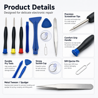 Set Obeng Torx Mini Bytool Chrome Zinc Gagang Plastik OEM Peralatan Perbaikan Komputer Jam Tangan DIY Produsen OEM