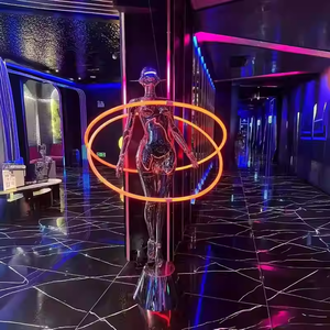 งานประติมากรรมหุ่นยนต์หญิงเรืองแสงขนาดเท่าคนจริง ดีไซน์จากโรงงาน ปรับแต่งได้ ผลงานของฮาจิเมะ โซไรมะ ทำจากไฟเบอร์กลาสและเรซิ่นสำหรับตกแต่งภายใน - Product Image 1