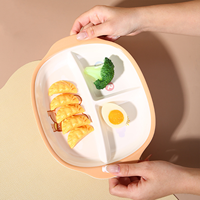 Assiettes en mélamine incassables personnalisées pour bébé, avec compartiments, format A5, 100 % mélamine