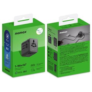 Cargador Rápido GaN de Doble CA <span class=keywords><strong>MOMAX</strong></span> 1-World UA27 PD de 35 W, Cargador GaN Universal de Viaje al por Mayor - Product Image 6