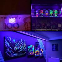 Bande LED UV Taicron 2835 12V/24V 60LEDs/m Violet Germicide UVA/UVC Ultraviolet 390-400nm 395nm Connectivité USB