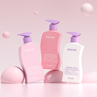 Emballage personnalisé OEM ODM en plastique vert pour shampoing et gel douche avec pompe de 300 ml, conditionneur
