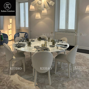 Ý sang trọng phòng ăn đồ nội thất vòng bàn ăn ghế tối giản đá cẩm thạch tự nhiên hiện đại cao cấp Thiết kế bàn ăn - Product Image 5