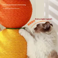 Griffoir pour chat en bois et sisal, style gourde de sucre mignon, structure d'escalade verticale compacte pour le tranchage des griffes, pour le commerce transfrontalier