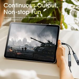 USB C Splitter kép USB C tai nghe và bộ sạc <span class=keywords><strong>Adapter</strong></span> 2-trong-1 loại C âm thanh Dongle cáp với PD 100W nhanh chóng sạc cuộc gọi âm nhạc - Product Image 2