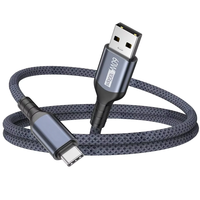 Transfer Data kecepatan tinggi 10Gbps kustom kabel 5V/3A 60W USB 3.2 Gen 2 tipe A ke Tipe C