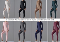 Blanc Classique Automne Tendance Produits Nouveautés Femmes Vêtements Nylon À Manches Longues T-shirt et Legging Deux 2 Pièces Ensemble
