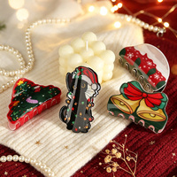 Accessoires de cheveux pour les fêtes du Nouvel An, pinces à cheveux amusantes à maintien solide en forme de sapin de Noël, pinces à cheveux griffes de Noël
