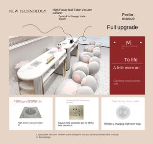 Moderner Edelstahl Einzel- & Doppel-Manikürtisch mit Wirtschaftlicher Stuhlkombination für Gewerbliche Nutzung - Product Image 3