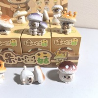 Nouvelle boîte mystère d'animaux en résine mignons en forme de champignon Xiao Mao, figurines créatives et tendance, ornements, même chat du Little Red Book