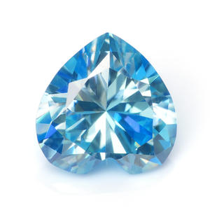เพชรโมอิสซาไนต์สีน้ำเงินคุณภาพสูง Goldleaf พร้อมใบรับรอง GRA ระดับ VVS ขนาด 3 มม. ถึง 10 มม. รูปทรงหัวใจ - Product Image 4