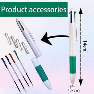 Custom Promotional 4 Colors Plastic Click Ball <b>Pen</b> Business Office Stationery Gifts 4-in-1 Multicolor <b>Retractable</b> Ballpoint <b>Pen</b> - Product Image 2