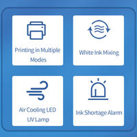 Printer UV Flatbed Berkualitas Tinggi 6090 60x90cm 6 Warna untuk Kepala Cetak I3200 Bahan Flex Telur Kulit Telur Kertas Dinding