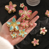 Pince à cheveux élégante en alliage de zinc, motif frangipanier/plumeria, haut de gamme, romantique, décontractée, pour femme, personnalisable