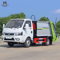 Camion compacteur de déchets diesel automatique HEAVSTY 5m3 avec une vitesse maximale de 110 km/h, 2 essieux, moteur 2300cc, poids total autorisé 4495 kg pour EQ1045SJ16DC