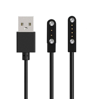 Câble de charge USB-A magnétique 2 broches, espacement 12,5 mm, sonde 4 mm, 1A, pour bracelet de montre connectée - Vente en gros