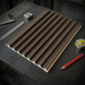 Panneaux muraux en bois rainurés 3D modernes avec décor et textures en bois pour murs intérieurs, imperméables et faciles à installer - Product Image 2