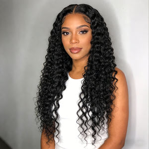 Perruque frontale complète HD 13*6 en cheveux humains vierges brésiliens, ondulations profondes, densité 250% - Product Image 6