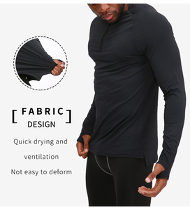 Manufacturer Custom Men's Long Sleeve Compression Shirts Lightweight Breathable Sports <strong>Base</strong> <strong>Layer</strong> Sportswear For Fitness Top For - Product Image 3