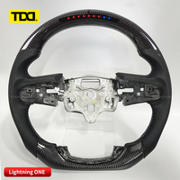Volante Deportivo TDD de Lujo con LED, Fibra de Carbono y Cuero, 4 Palancas, 40 mm, para Chevrolet C5 C6 C7 C8 Silverado GMC Cruze Camaro SS Personalizado