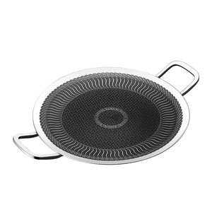 Grille <span class=keywords><strong>de</strong></span> <span class=keywords><strong>cuisson</strong></span> portable en acier inoxydable 304 pour barbecue, revêtement antiadhésif platine, faible émission <span class=keywords><strong>de</strong></span> fumée, double face, pour <span class=keywords><strong>camping</strong></span> en extérieur, compatible cuisinière à cassette - Product Image 2