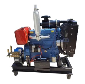 Multi função 500bar 7250PSI 30LPM 41HP Diesel Farm Block Washer Remover tinta e ferrugem Máquina de limpeza a jato de água de alta pressão