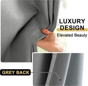 Cortinas PrinceDeco 100% Opacas, Juego de 2 Paneles con Ojales, 55 Pulgadas de Ancho x 96 Pulgadas de Largo, Tejido Jacquard, Aislantes Térmicas, Lavables - Product Image 5