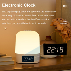Bàn Đêm ánh sáng thị lực bảo vệ đồng hồ điện tử điều khiển từ xa giường chăm sóc phòng bé ký túc xá văn phòng làm việc LED cạnh giường ngủ đèn bàn - Product Image 4