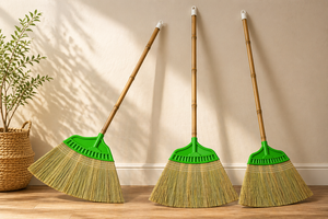 Kelelawar Rayung <b>Broom</b> Bamboo <b>Handle</b> Traditional Indonesia Natural Fiber Cleaning Tool - Product Image 4