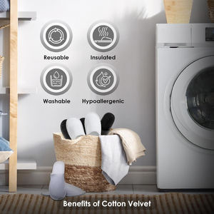 Pantuflas De Hotel Por Mayor Pantuflas De Hotel Slipper Coral Fleece logo Hotel slippers with Custom logo - Product Image 6