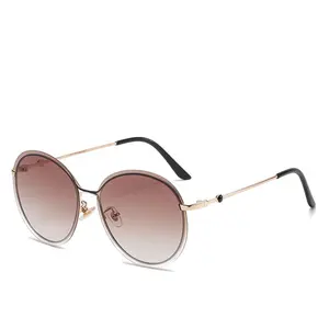 2022 New Fashion Women G Brand Round Alloy Sunglasses With Ladies Rimless Sunglasses Sun Glasses